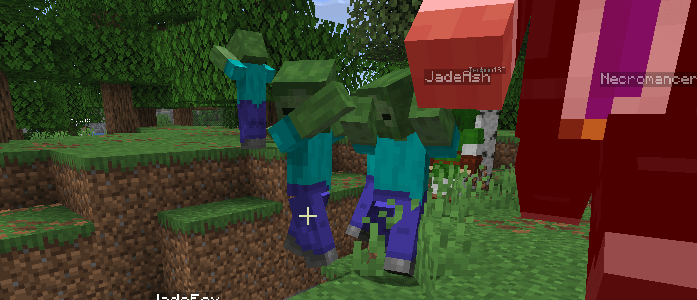 An image of the Necromancer and its minions causing chaos.