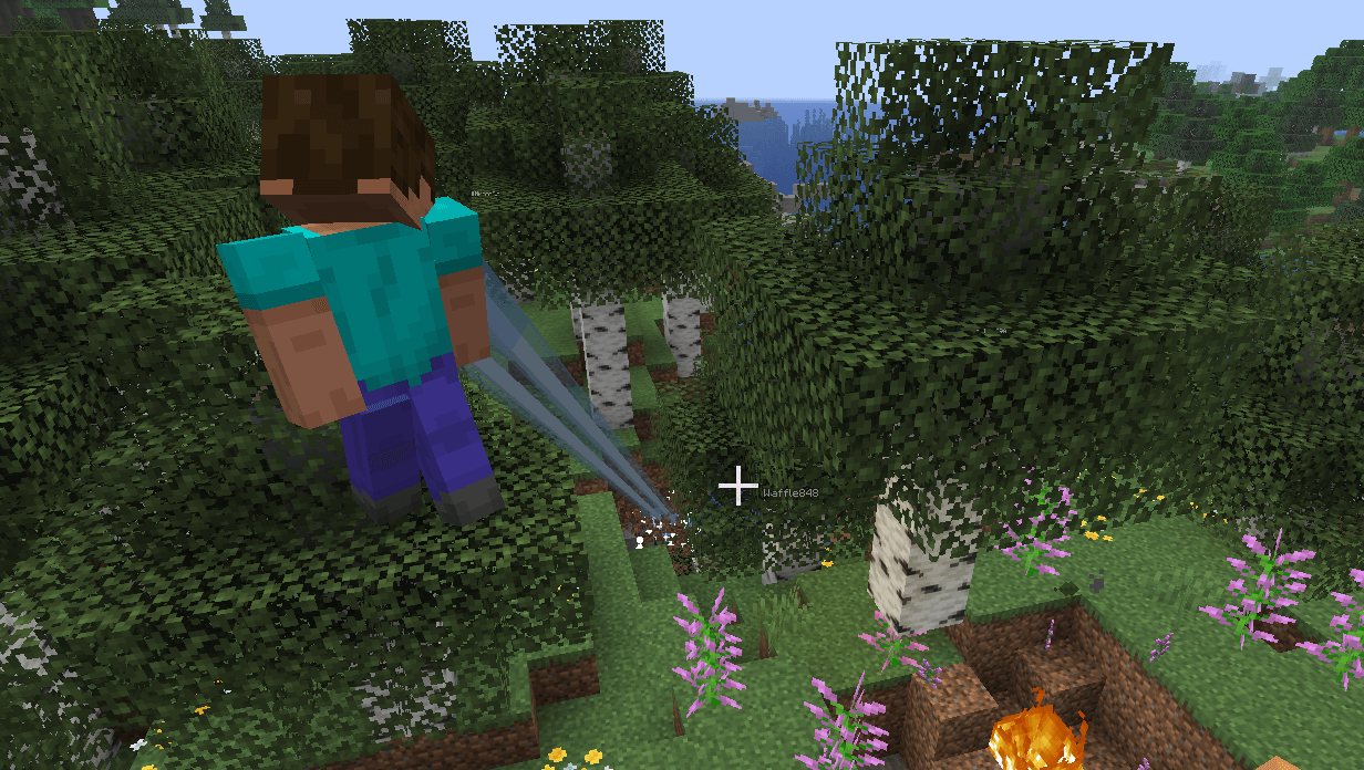 An image of Herobrine wreaking havoc.