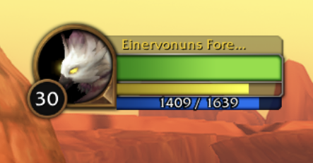 Cat Form. The mana bar sits directly under the green energy bar and shows full mana, 1639 / 1639.