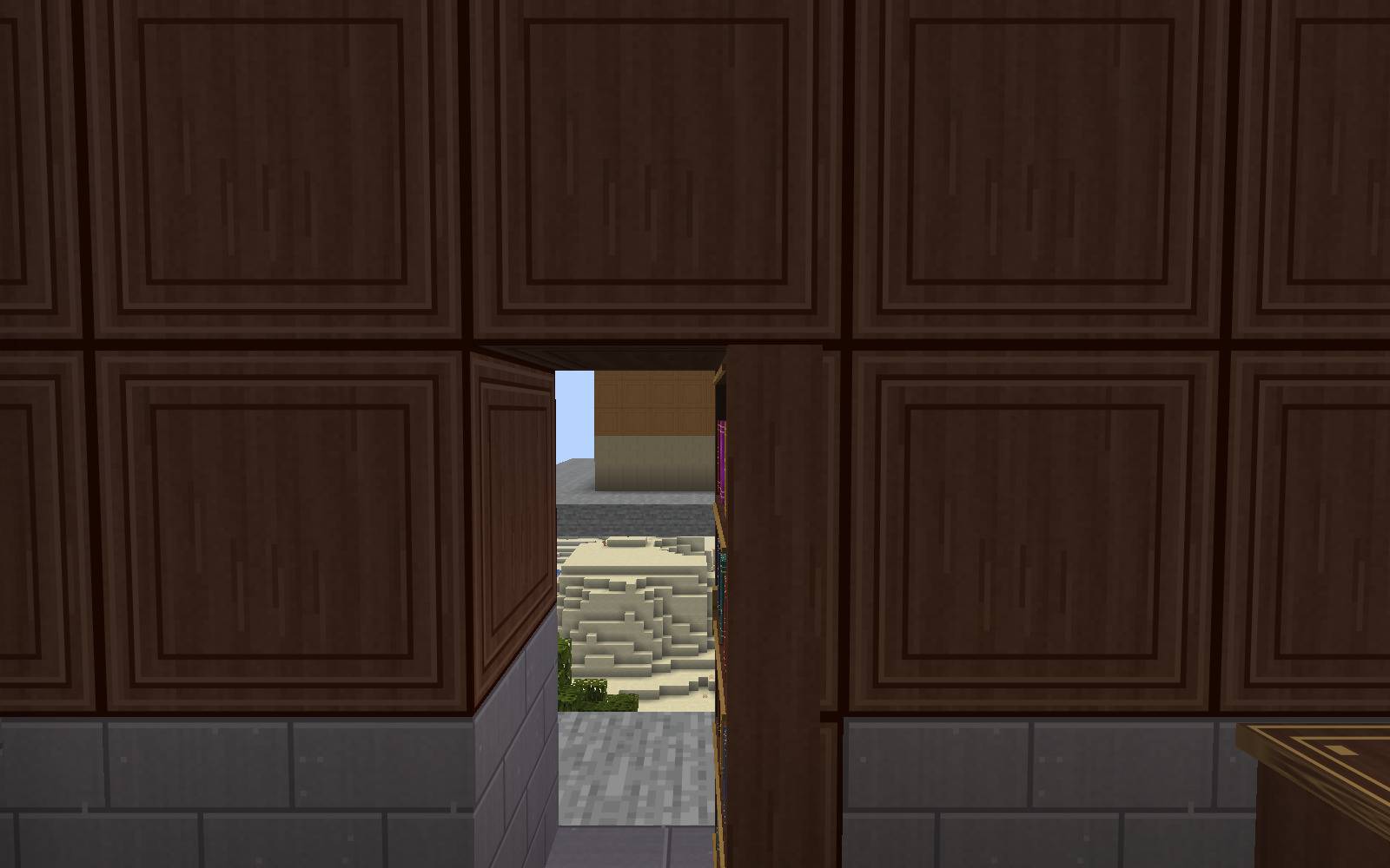 Thumbnail A two-block bookcase opens a hidden passage by hand or redstone and keeps its twelve stored books. Actual Minecraft gameplay.