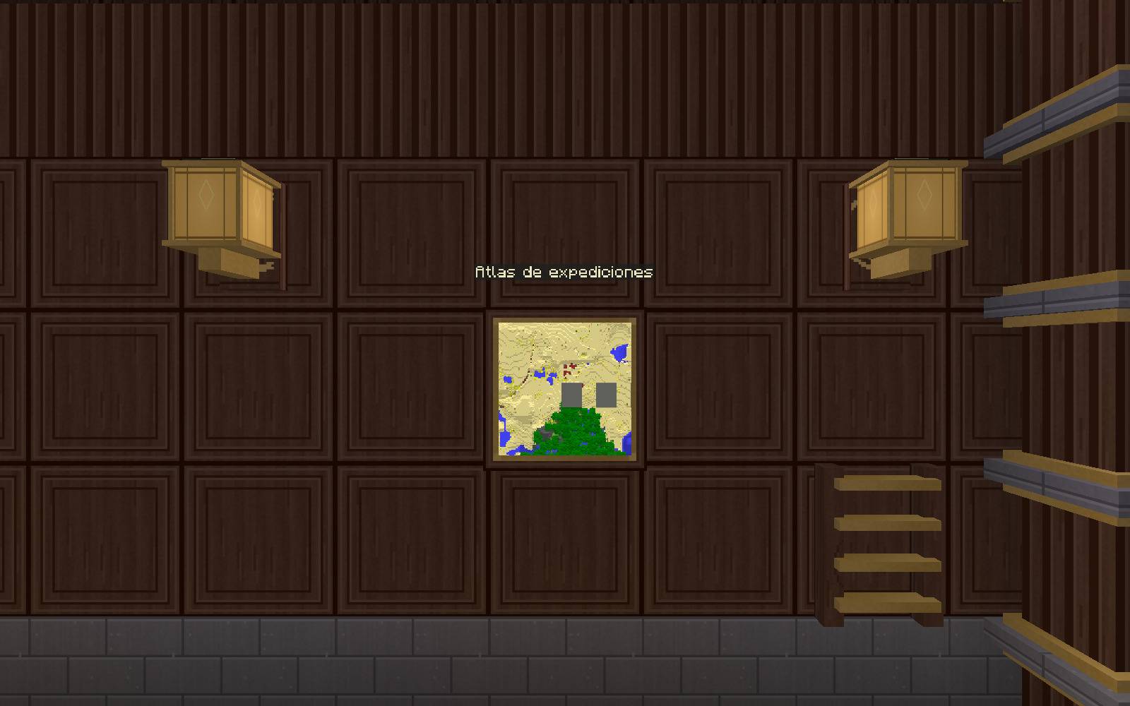 Thumbnail Display the actual terrain and markers of your explored map. The frame preserves the original map item and its identity. Actual Minecraft gameplay.