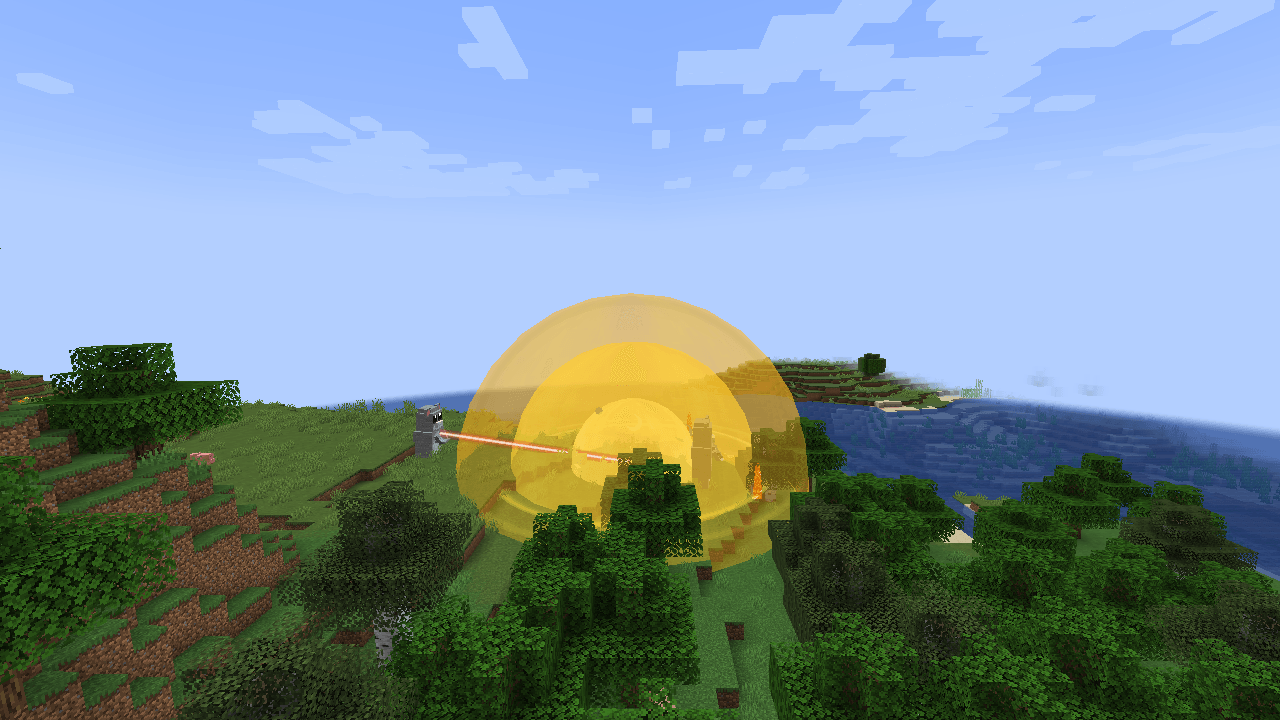Thumbnail Speaker Hims's sacrifice ULTIMATE: a red core laser sets off a huge bright-yellow blast dome with a 16-block radius.