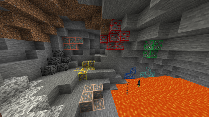 Many Ores In A Small Cave, Showcase