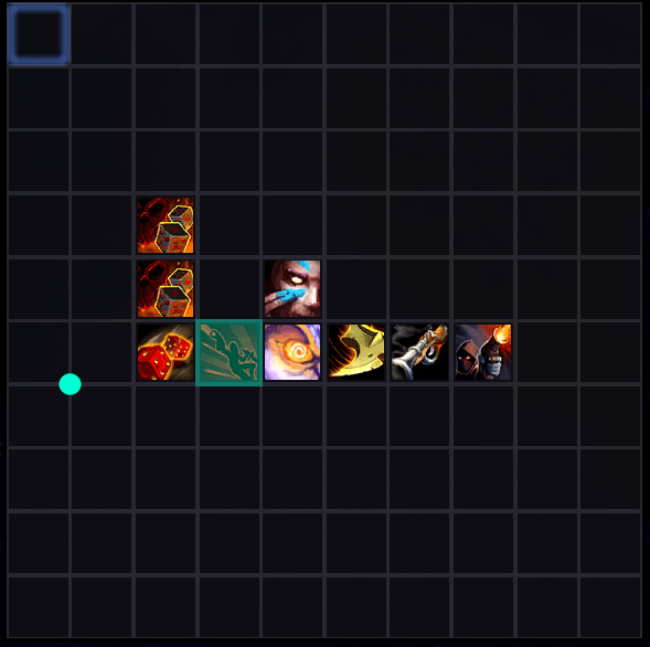 Thumbnail Allows placement of cooldowns in a grid layout. Includes smart collapse feature so grouping stays tight. Blue dot can be adjust to any intersection even around the edge. This is the anchor point for your mouse if you enable follow cursor.