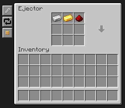 The Ejector screen: the 3x3 ghost filter, and the Exact, Mode and Amount buttons on the left.