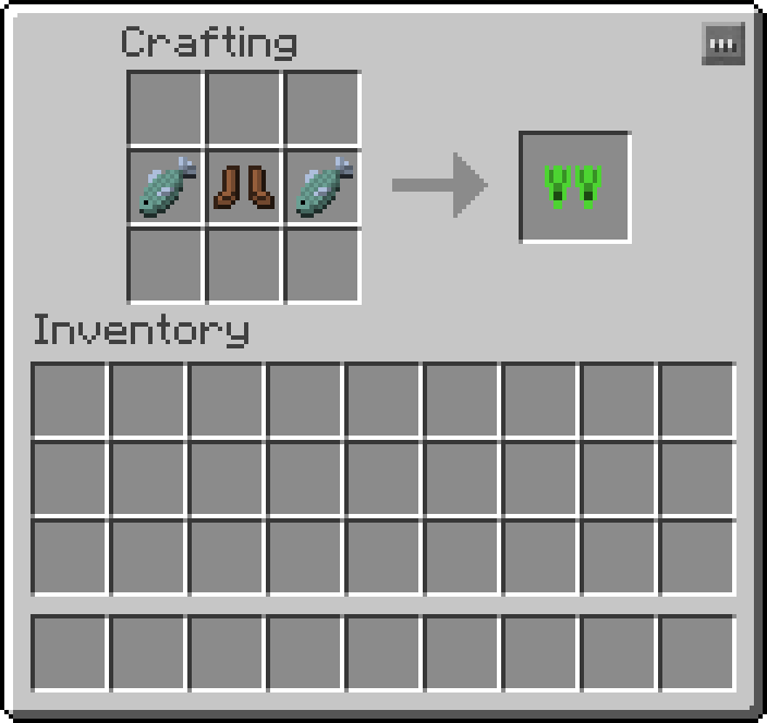 Thumbnail Consisting of:
2 Raw Fish
1 Leather Boots