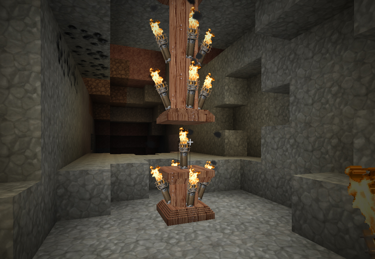 Corail Pillar : torches and ladder on side