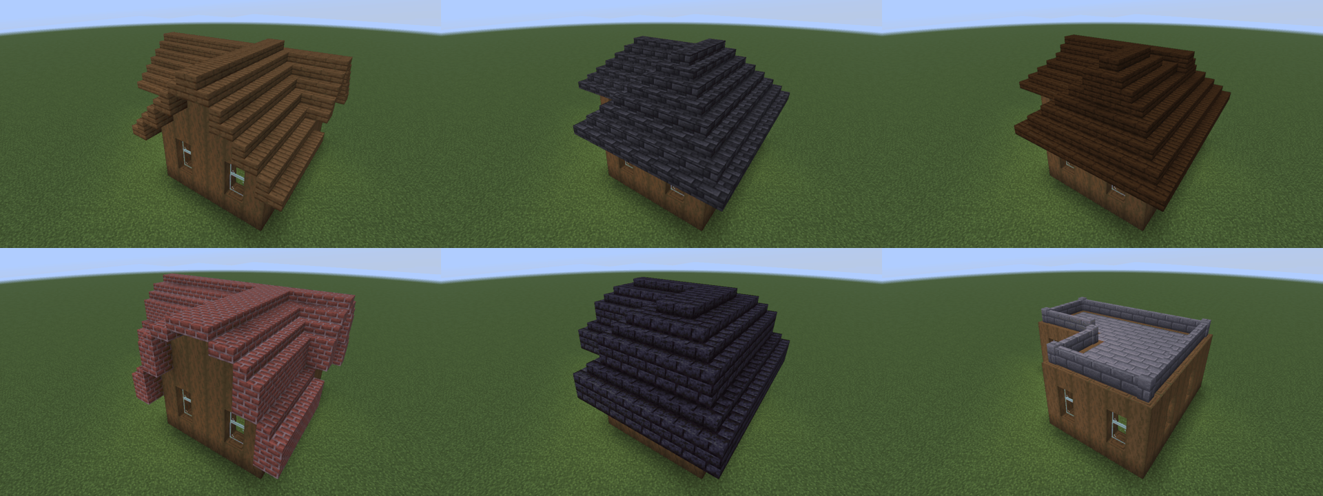 Thumbnail Gable, hip, dutch gable, gambrel, mansard and flat on the same L-shaped house.