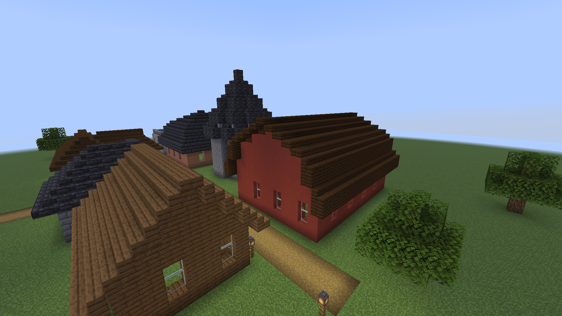 Thumbnail Steep below, shallow above; the gable wall is filled with the barn's own block.