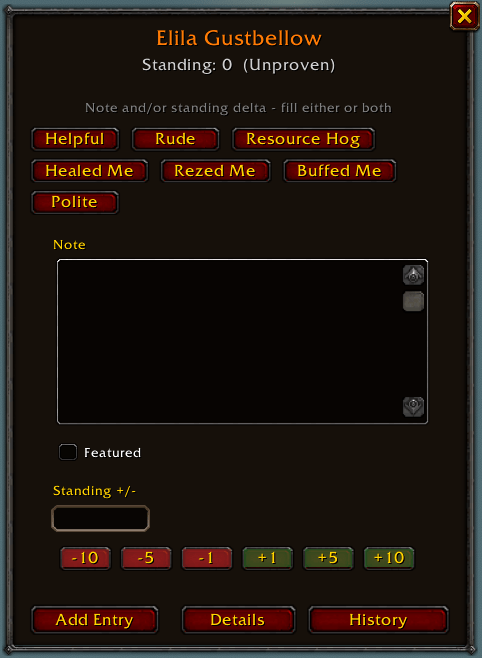 The Quick-Add window
