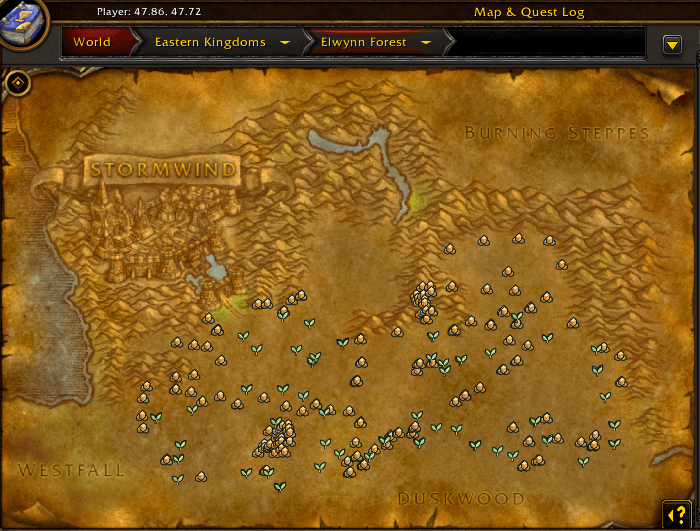 Thumbnail See herb and ore positions together on the world map. These are possible gathering locations, not a guarantee that a node is currently available.