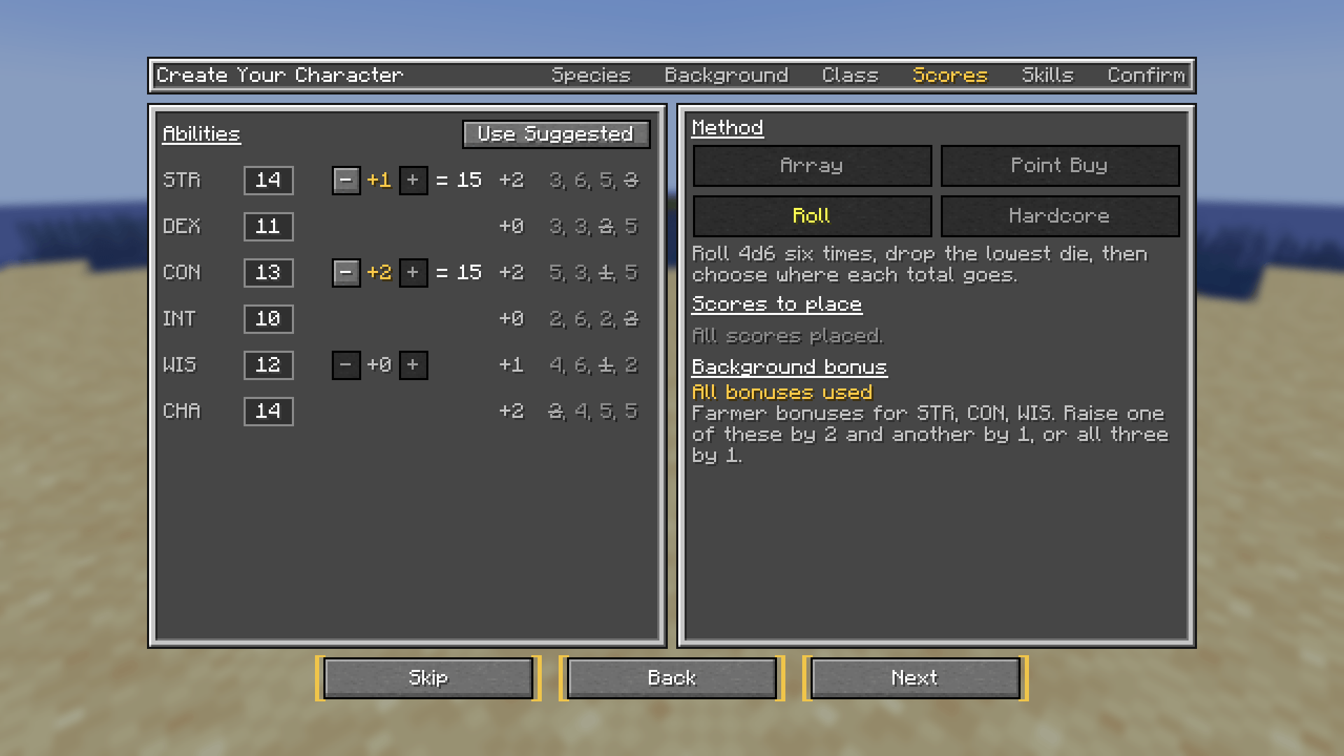 Thumbnail Standard array, point buy, or roll 4d6 and drop the lowest.
