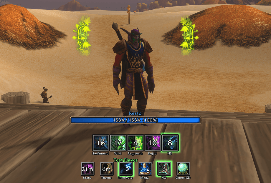 Druid HUD for a resto druid