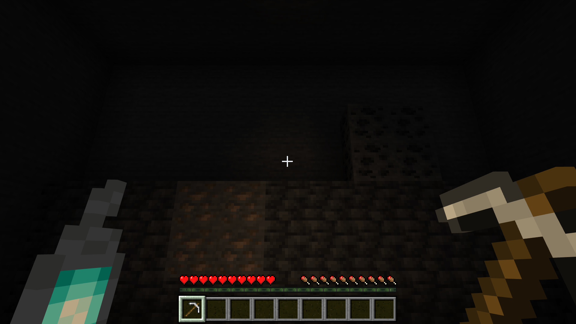 Soul Lantern in the offhand with the main hand free for a pickaxe