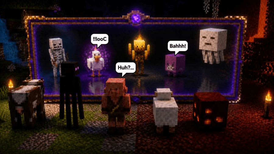 Whoa! did that chicken just speak Enderman!??