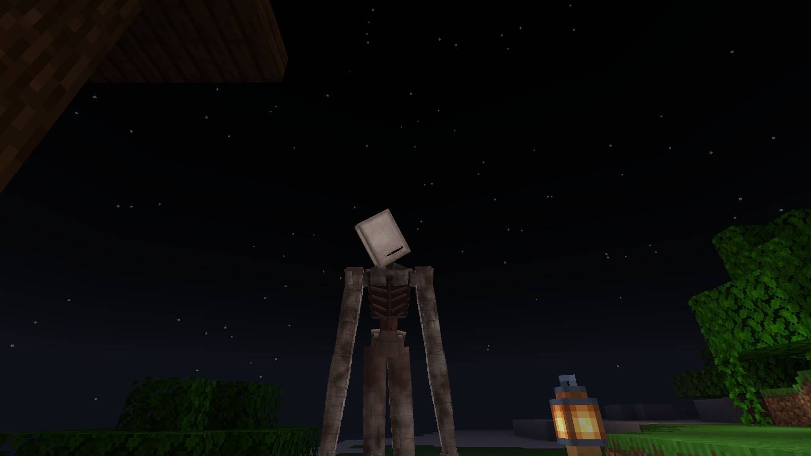 The Tilted, looming against the night sky
