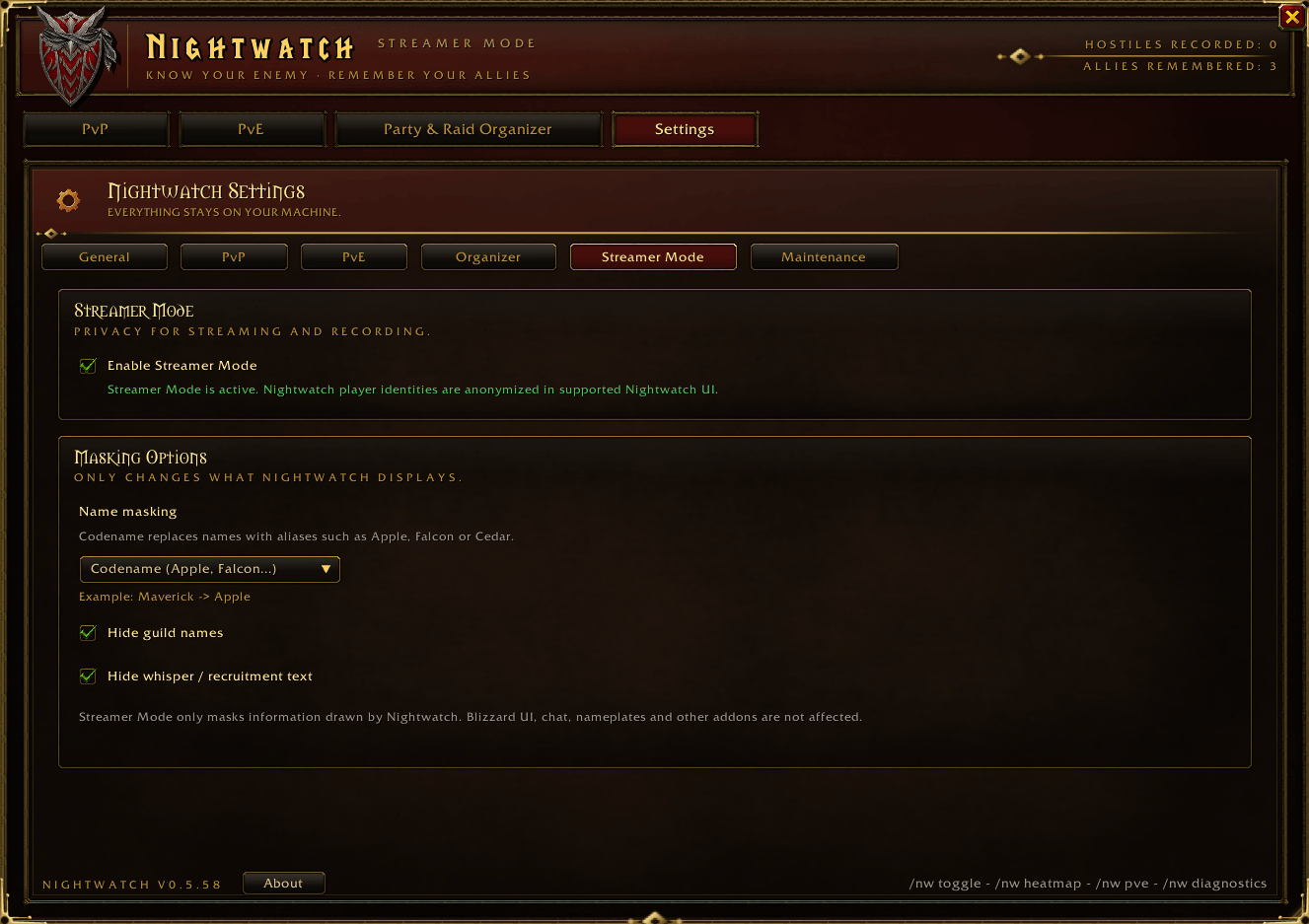 Streamer Mode for Horde