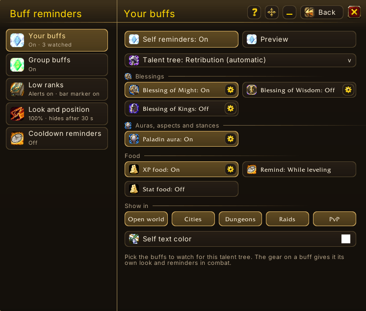 Thumbnail Buff reminders - For yourself and/or group