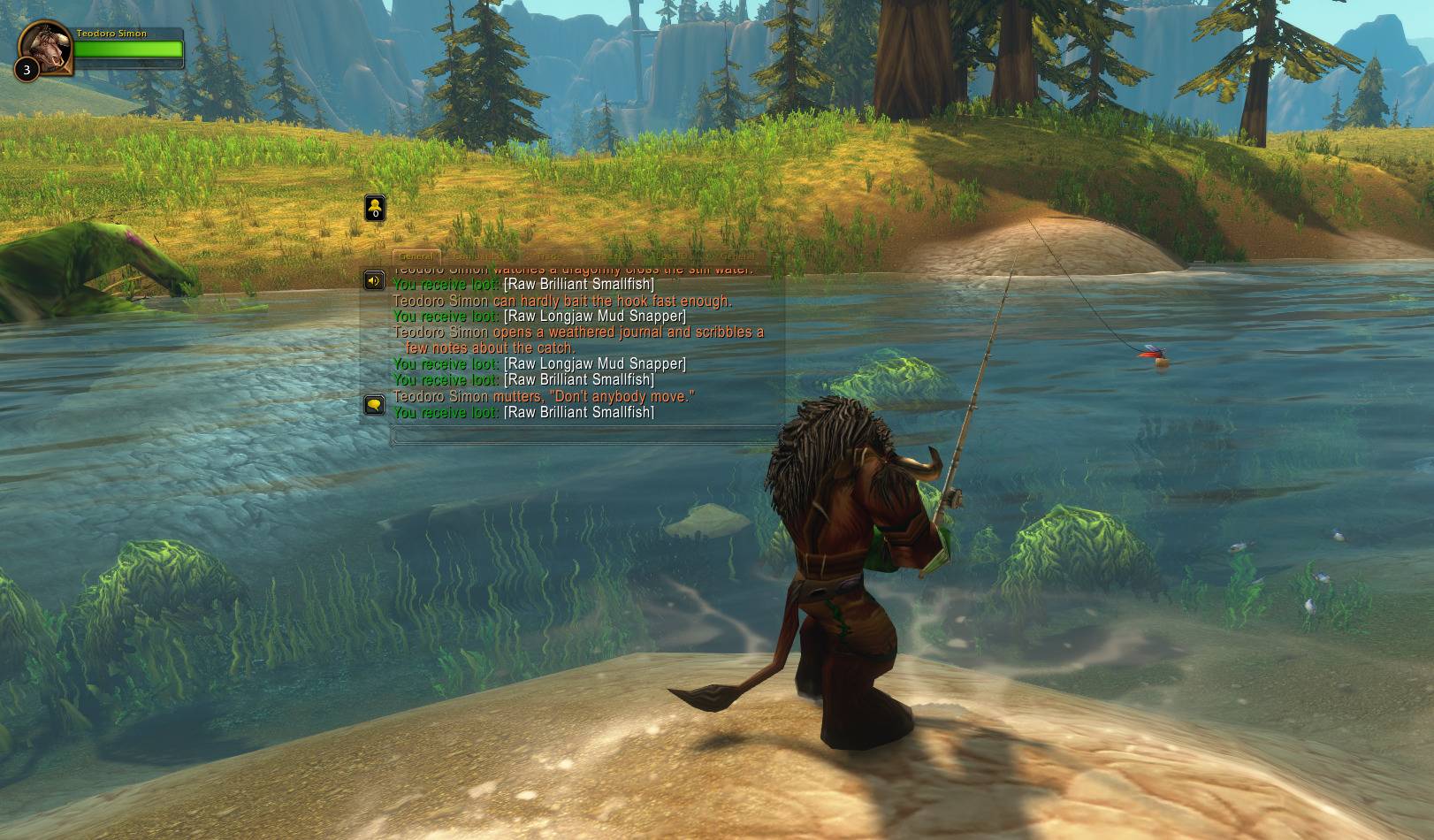 Thumbnail Automatic roleplay based in the situation: Fish catches, escapes, missed the bobber, rod equipped but not fishing, class specific emotes