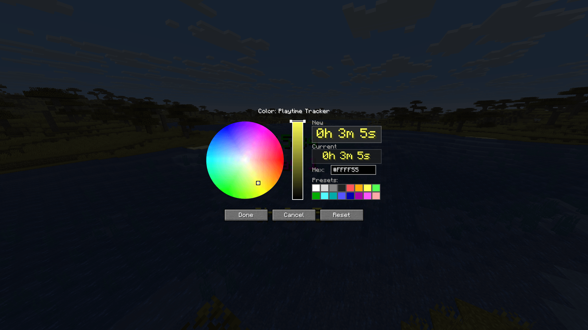 Thumbnail Pick any custom color using the intuitive HSV color wheel, brightness slider, hex code input, or palette presets with instant preview.