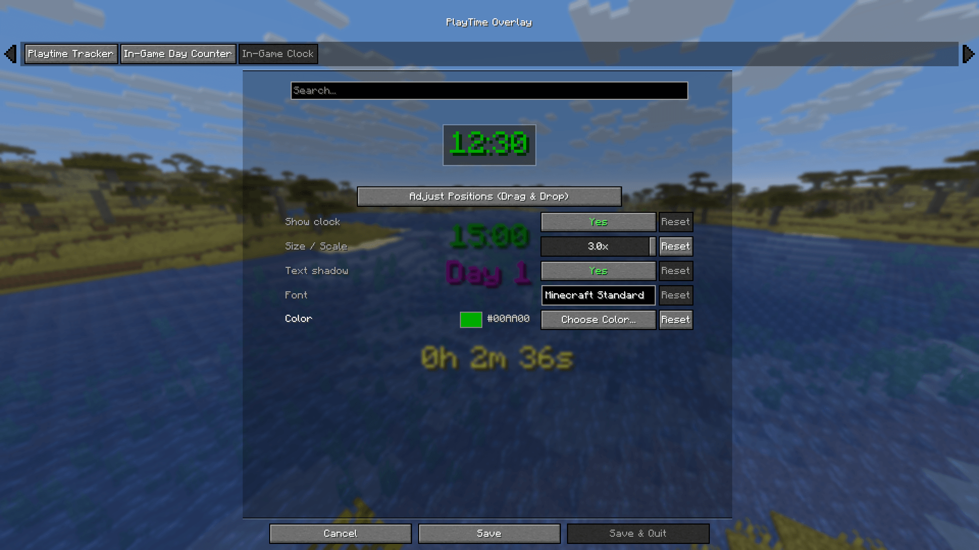 Thumbnail Adjust the 24-hour world clock element separately to fit seamlessly into your custom HUD layout.
