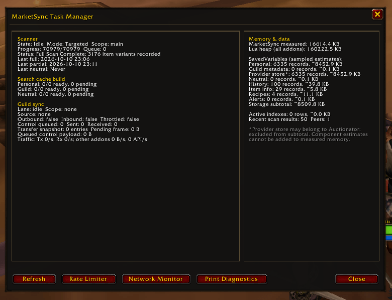 Thumbnail Breakdown of all Storage pieces and performance metrics all on one page.