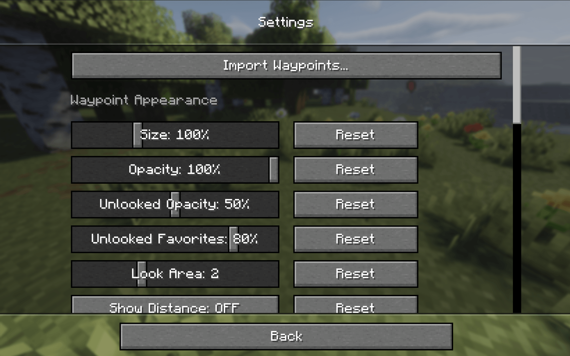 Customize the appearance of the waypoints to your liking