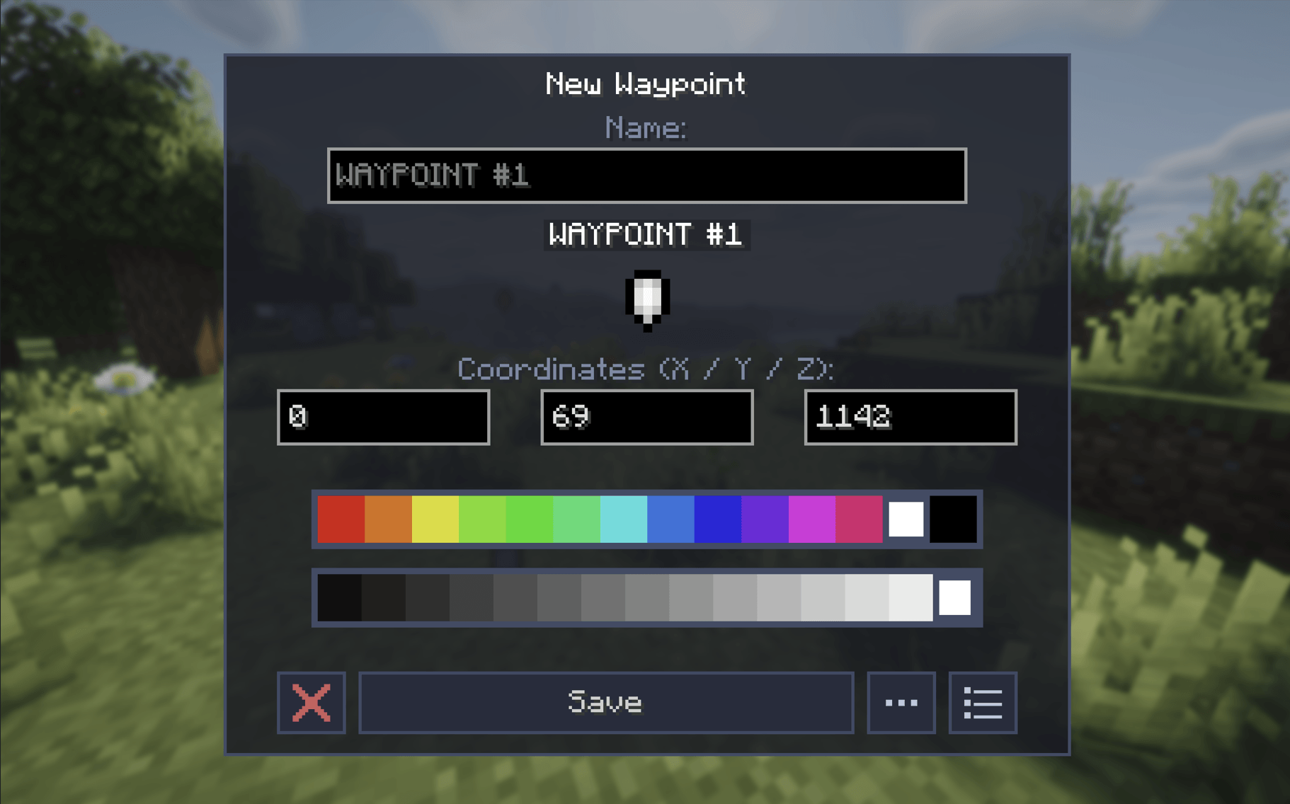 A simply way to create a waypoint (and more options)