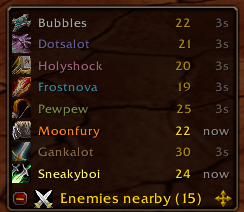 Thumbnail PvP - Nearby enemies, mark players (with note) and seen before enemies