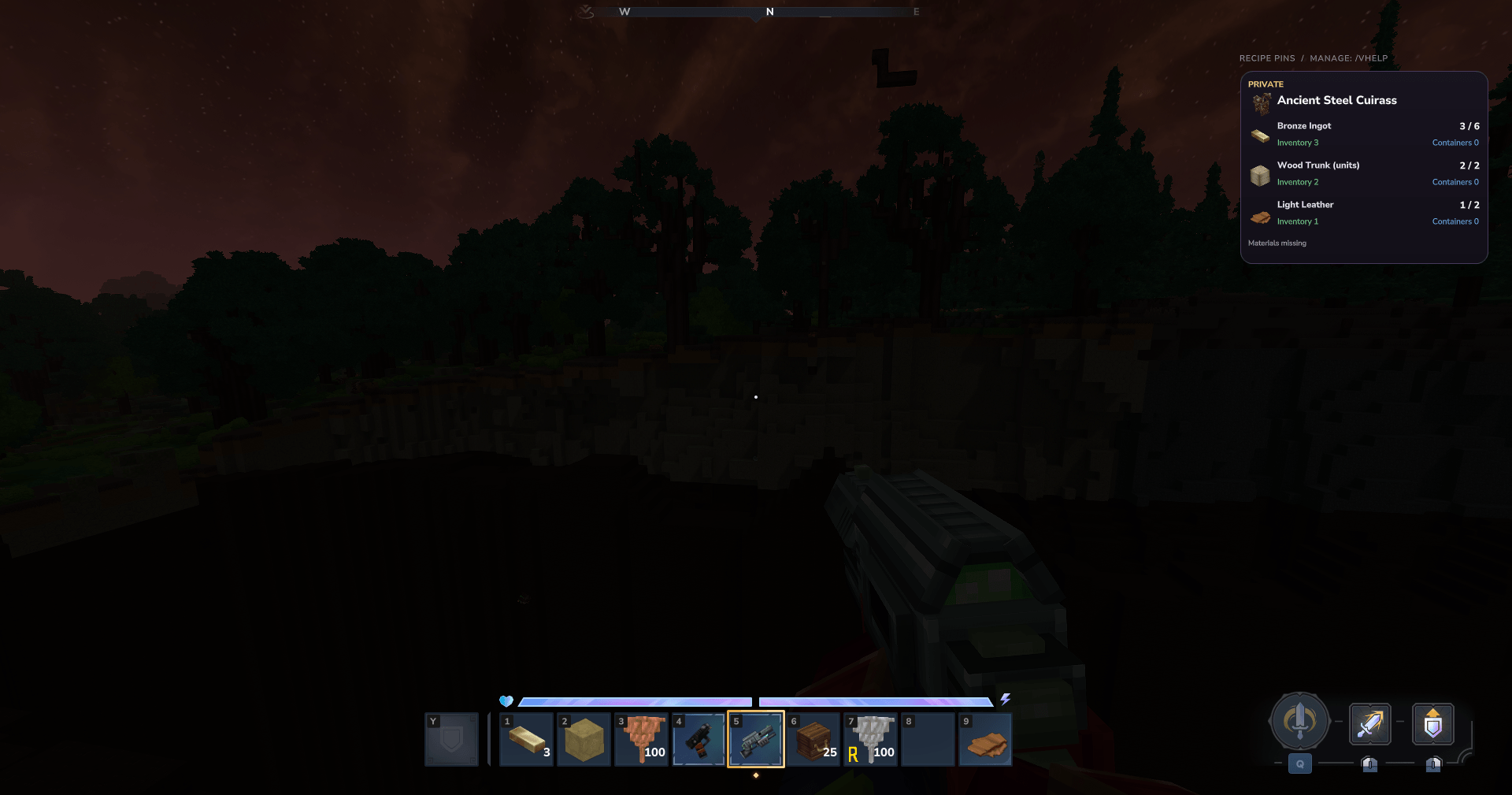 Materials HUD while playing