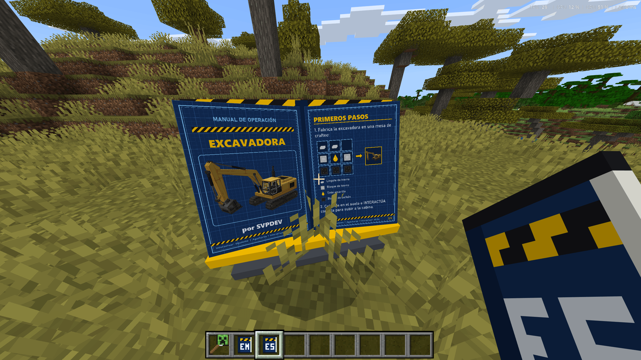 Excavator with Function — Minecraft Bedrock addon, screenshot 3