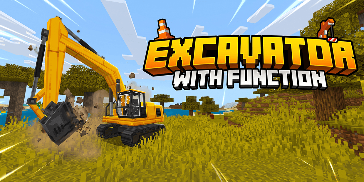 Excavator with Function — Minecraft Bedrock addon, screenshot 1
