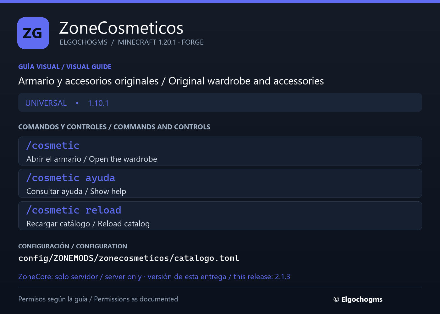 ZoneCosmeticos: command and control guide / Guía de comandos y controles