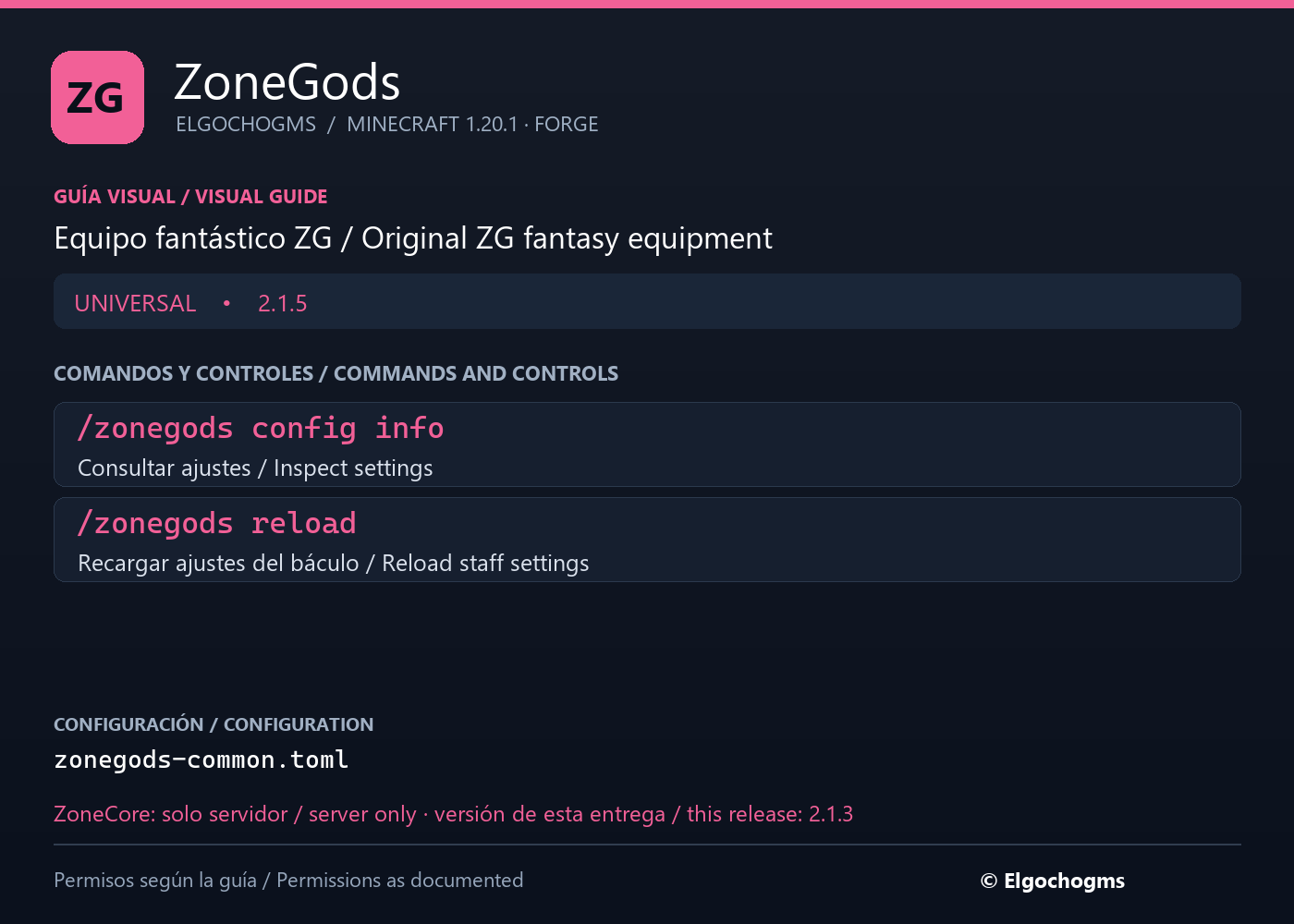 ZoneGods: command and control guide / Guía de comandos y controles
