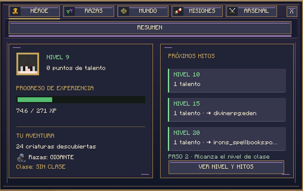 Hero summary / Resumen del héroe