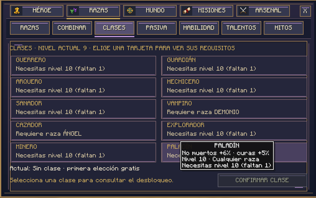 Classes and requirements / Clases y requisitos