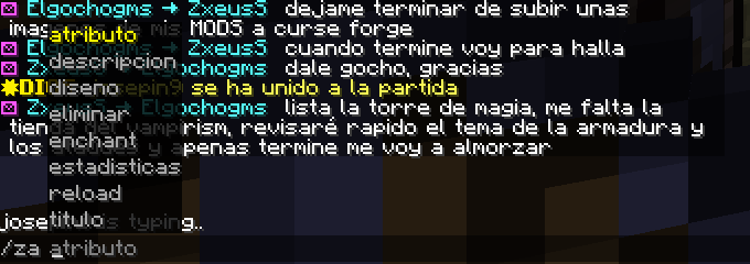 Attribute command suggestions / Sugerencias de comandos de atributos