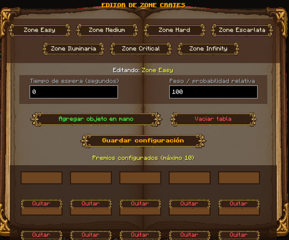 Crate rewards editor / Editor de premios de cajas