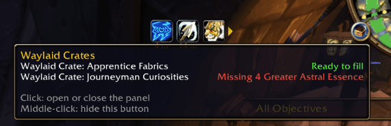 Minimap button to show options