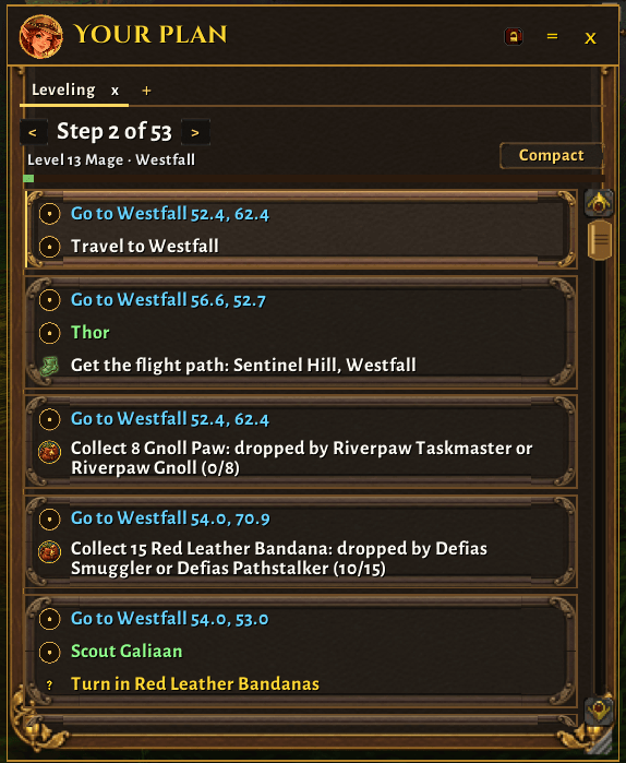 Thumbnail Where to go, who to see and what to collect, one card per stop.