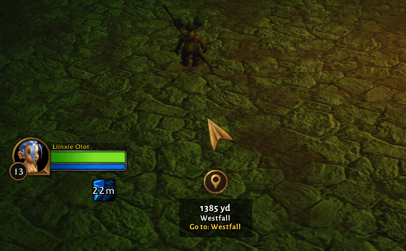 Thumbnail Distance and destination on screen, pointing the way.