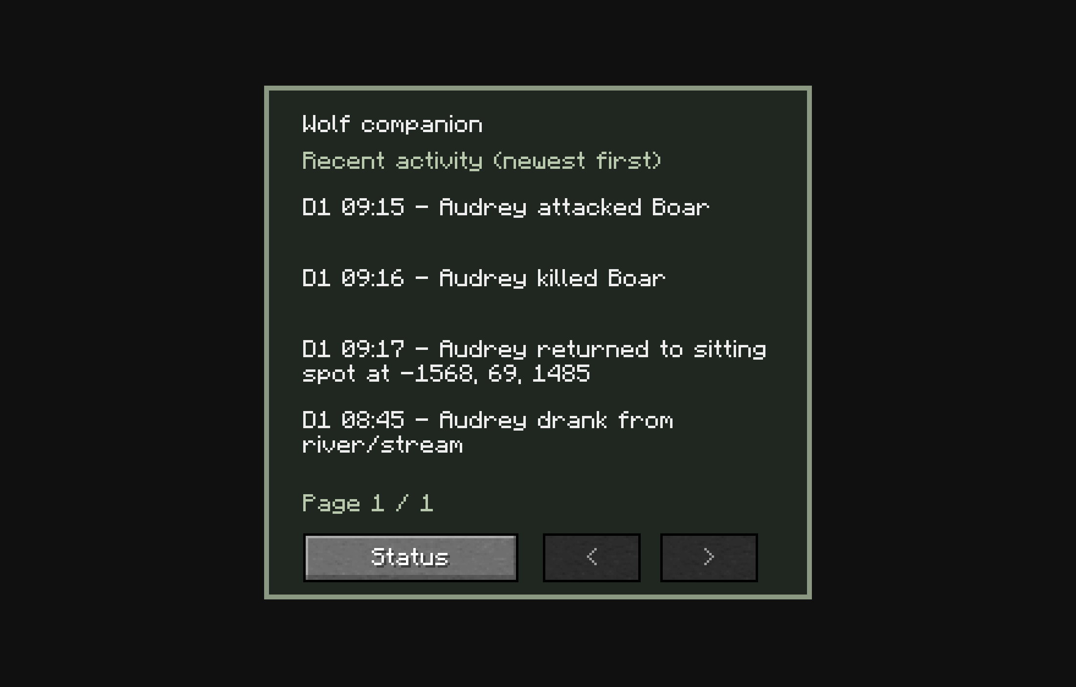 See what your companion has been up to!