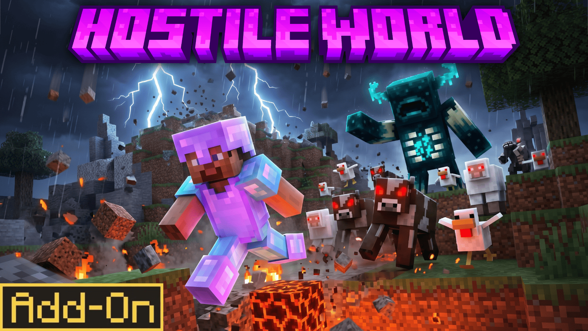 HOSTILE WORLD - Minecraft Bedrock Addons - CurseForge