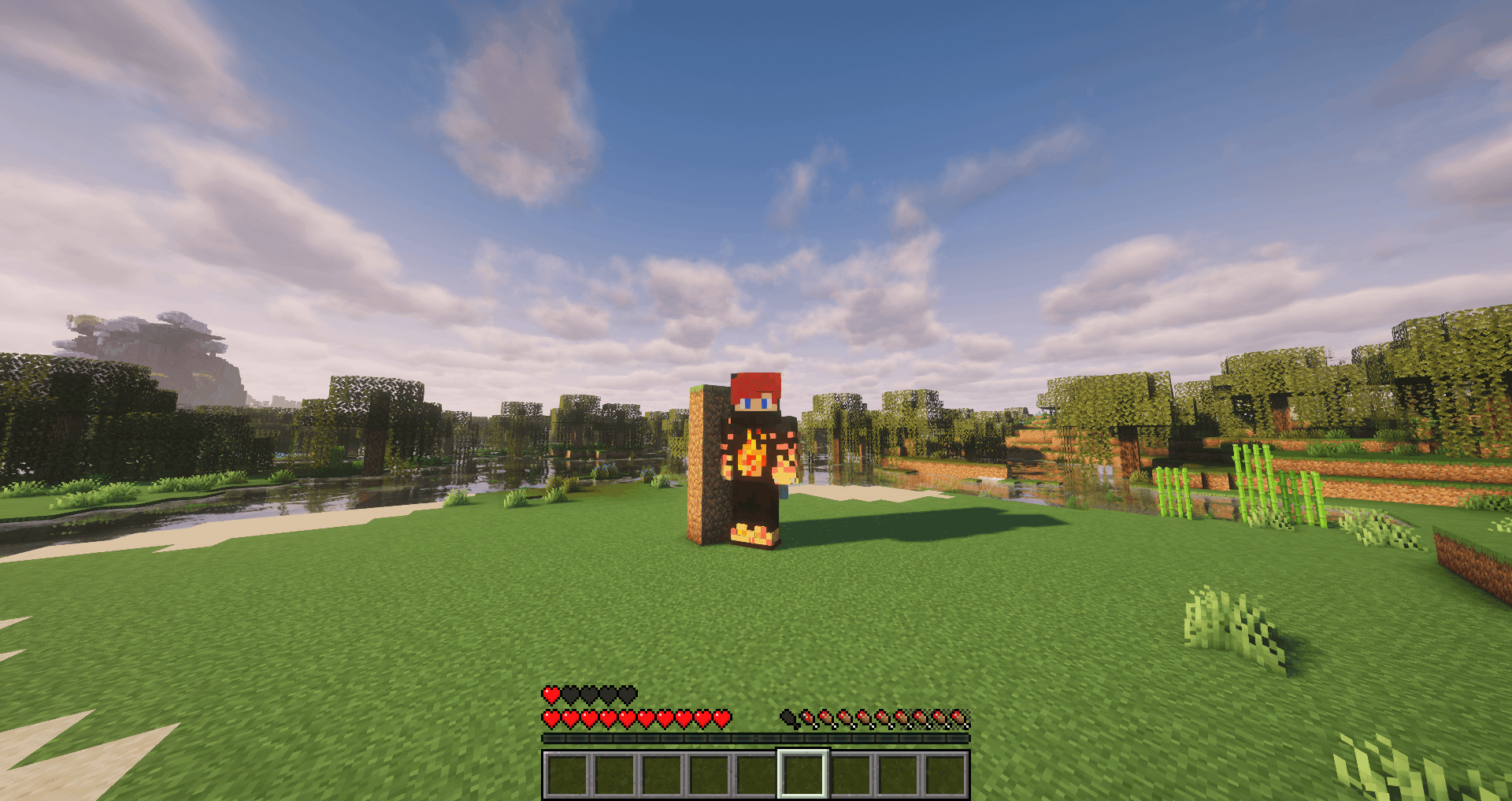 Thumbnail Nephilim Origin, showing the player in giant form being 5 blocks tall.
