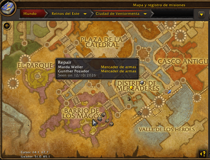 LP Map: places on the world map