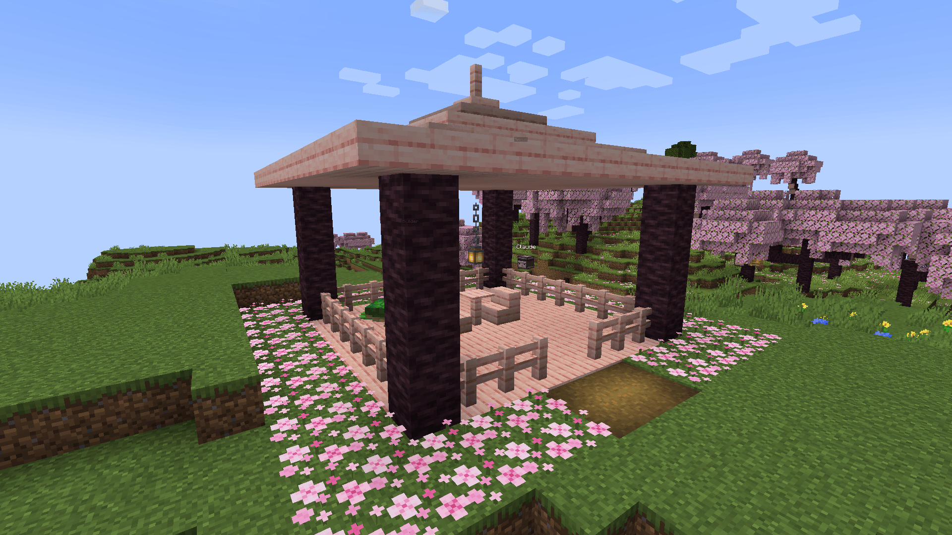 Claude picked up the notes and added a table with chairs and a path
