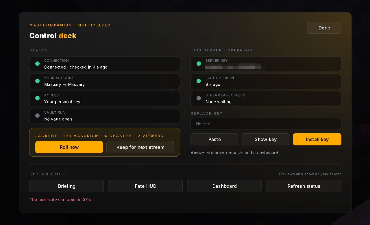 Thumbnail Status, previews, run tools and the jackpot, one key away.