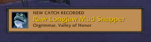 A popup when you catch something for the first time, with where you caught it. Click it to open the catch in the journal, or turn it off in the settings.