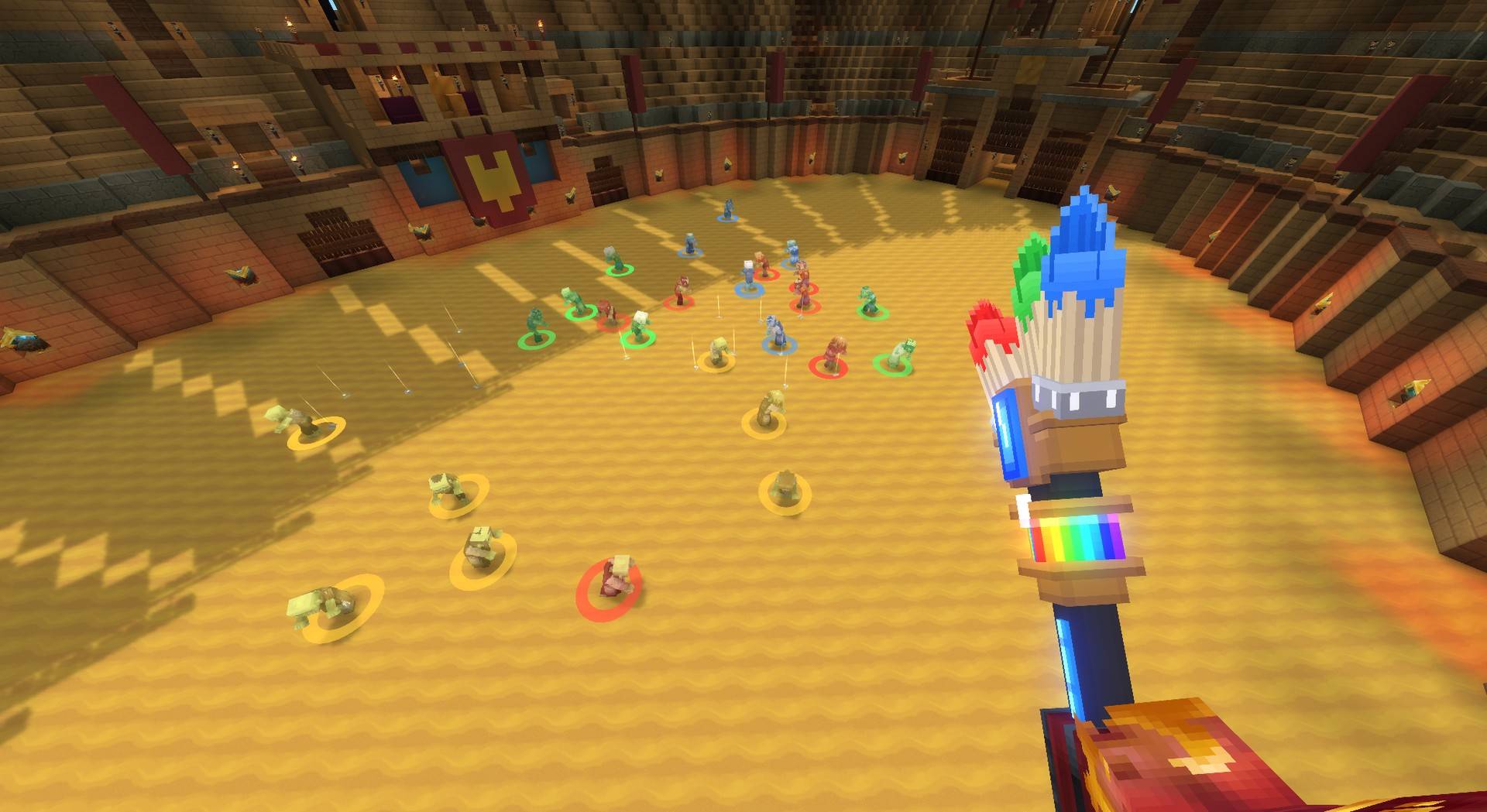 Thumbnail Build colored teams with the Team Wand and send them at each other.