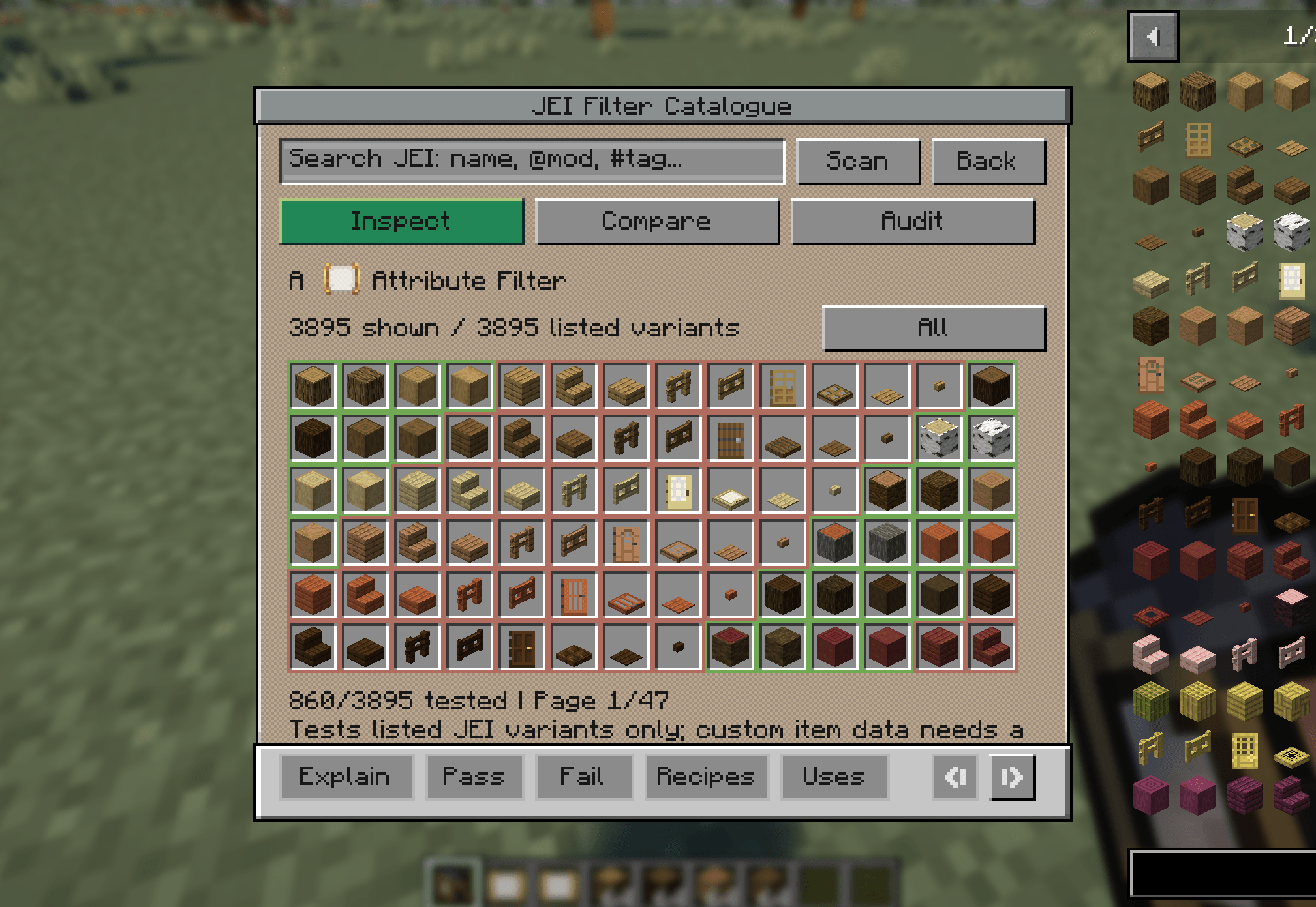 JEI Filter Catalogue